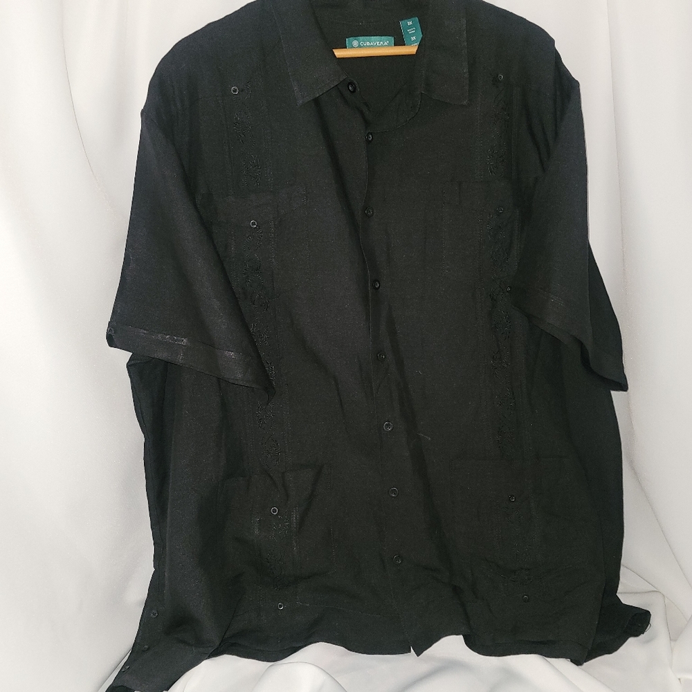 Cubavera black bowler shirt 3x